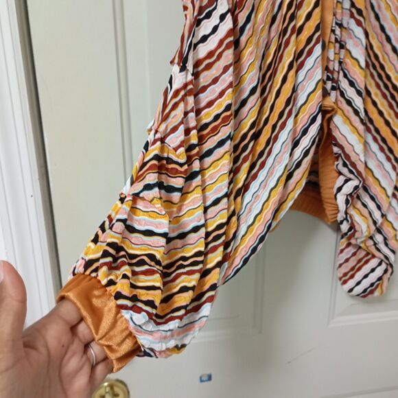 Azulu Colombia Women Blouse Bare Shoulders Balloon Sleeve Pullover Size S Womens - Picture 7 of 16